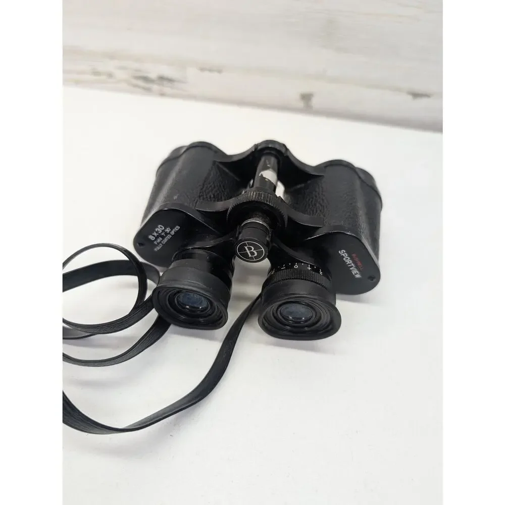 Vintage Bushnell Sportview 8x30 Binoculars Fully Coated Optics Strap
